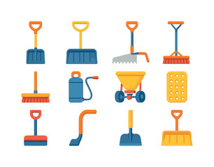 Arctic Mini-Icons. Arctic ecosystem mini-icons. Colorful flat vector icons set of arctic ecosystem mini-icons: