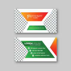 Fototapeta premium Modern restaurant business card template