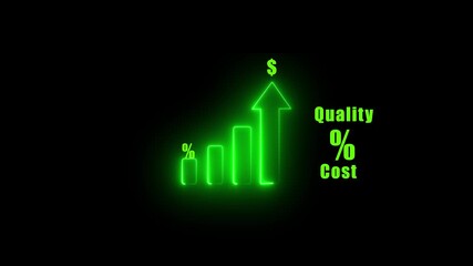 Businessman using laptop to display cost reduction graph. Concept of cost control, budgeting, profit maximization, and financial planning by calculating company income and expenses