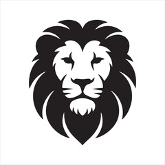Lion head logo icon, lion face vector Illustration on white background