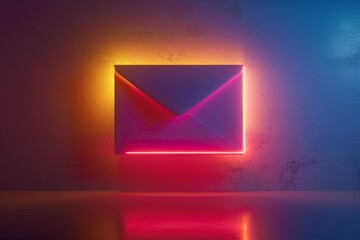 selective focus on fake email notification indicating security threat