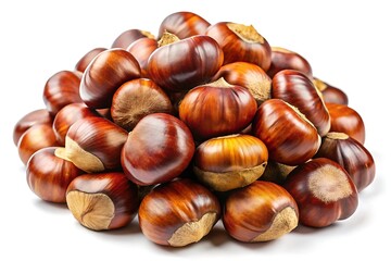 Obraz premium Pile of nuts with a brown color