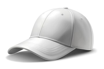 Fototapeta premium White baseball cap with a black logo