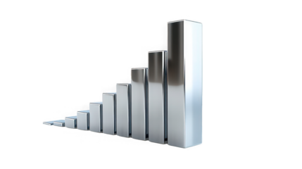 Abstract Modern Glass Skyscrapers - 3D Illustration of Futuristic City Skyline Isolated on White