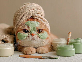 Spa Day for a Fancy Cat
