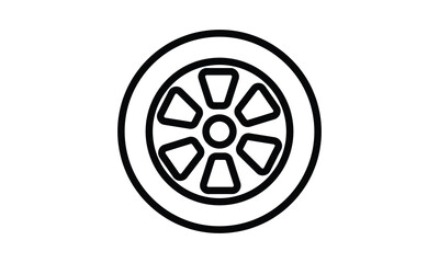 Car wheel icon. Car tyre vector illustration