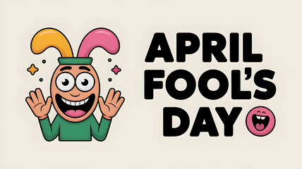 Fototapeta premium April fool s day cartoon character