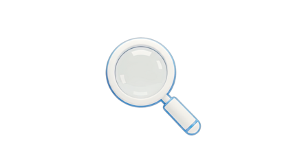 Magnifying Glass Icon on White Background