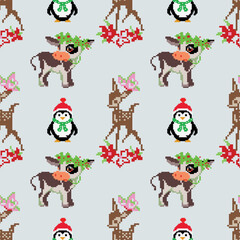 Seamless geometric floral pattern, designed for backgrounds, decoration, wallpaper, fabric, clothing, and tiles.