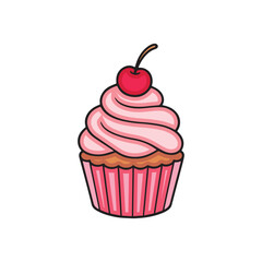 cupcake with cherry