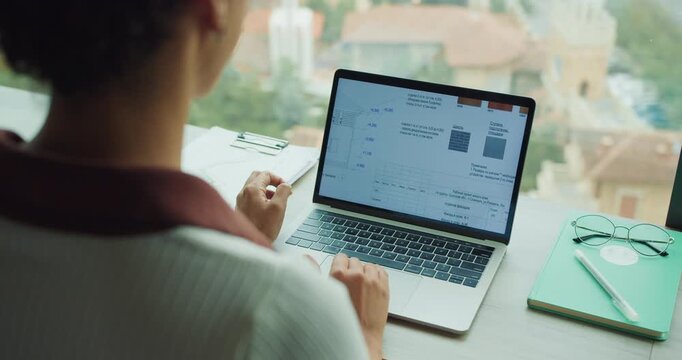 Woman customizing pricing and images on ecommerce platform dashboard