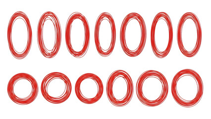 Red Zero Digits with White Outline on Black isolated on a transparent background zeros numbers