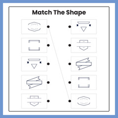 Match the Shape Worksheet &ndash; Shape Recognition and Matching Activity