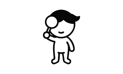 Search set of web icons in line style. Magnifying glass linear icon collection. Containing SEO, Digital marketing, data analysis, investigate, find and more.