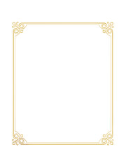 Ornate gold frame vintage border illustration