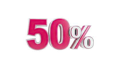 50 Percent Off Discount - Sale Concept