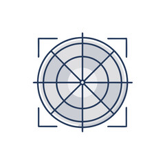 Security Scan Icon &mdash; Radar Circle, Minimal Line Vector (SVG)