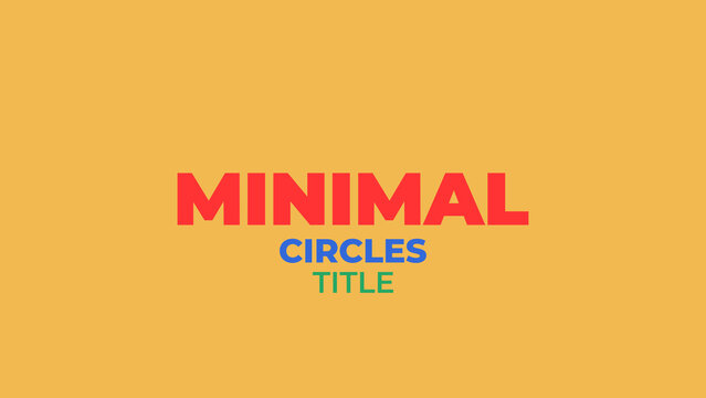 Minimal Circles Motion Wide Title Animation