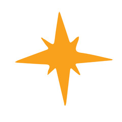 Fototapeta premium Shiny 3D golden star icon and five-pointed award symbol isolated on white background for Christmas holiday decoration or success badge illustration