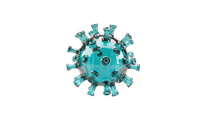 3D Render of a Coronavirus on White Background
