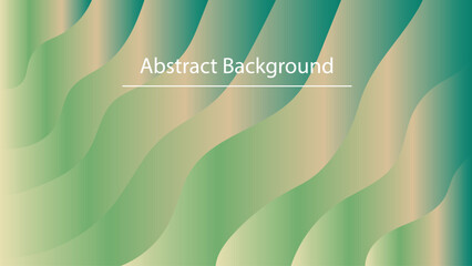 Abstract green gradient wavy background