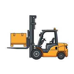 Advanced forklift vehicle with ergonomic operator cabin and secure load handling system for