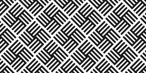 Minimal line Seamless geometric pattern with shapes. Decoration and maze ornament square wall tile.