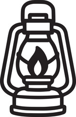 A Vintage Oil Lantern Illustration, Emitting a Warm Glow 