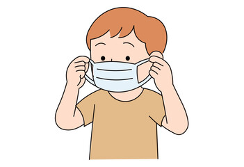 Woman Wearing a Face Mask for Infection Prevention and Public Health Safety