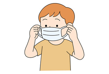 Woman Wearing a Face Mask for Infection Prevention and Public Health Safety