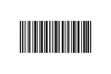 Barcode symbol for product identification and tracking, black vertical lines on a white background