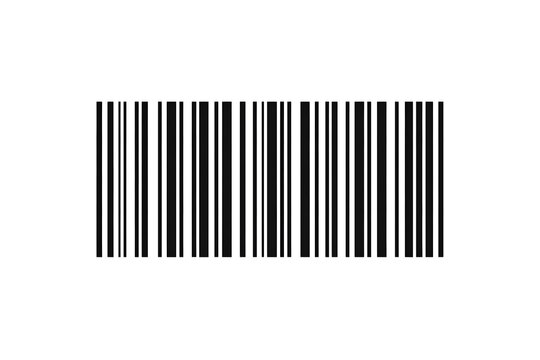 Barcode symbol for product identification and tracking, black vertical lines on a white background - Powered by Adobe