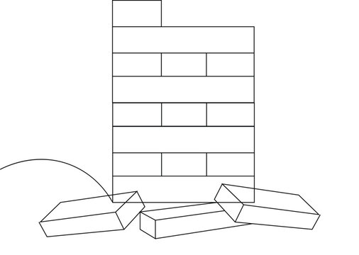 Jenga icon Logos. Flat Vector Icon Design Template
