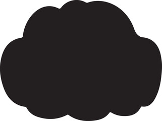 Black Cloud Silhouette Graphic Design Element