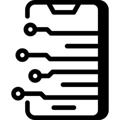 artificial intelligence illustration, chipping technology, ai generation, vector icon