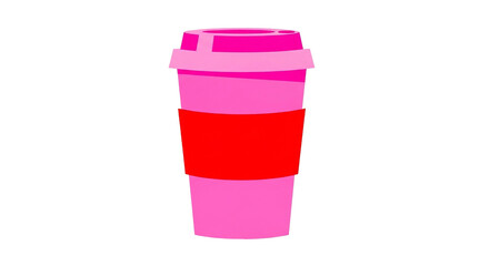 Plastic cups isolated on transparent background