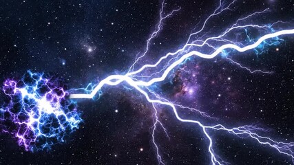 Celestial lightning connects two cosmic clouds - Powered by Adobe