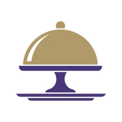 Fototapeta premium Elegant Serving Dome Vector for Culinary Presentation in Restaurant and Catering