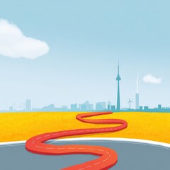 Urban race path lit by competing energy sources, The Great Energy Race