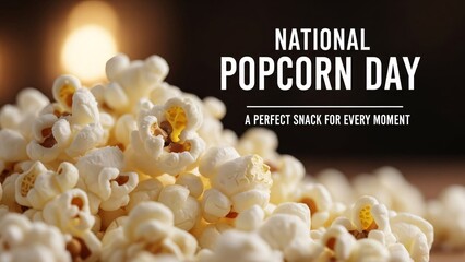National popcorn day celebration with delicious popcorn