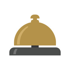Elegant Golden Hotel Bell Vector for Hospitality and Service Industry Designs