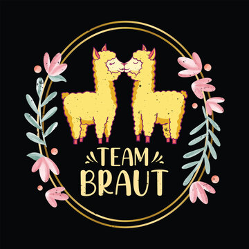 Team Braut Cute Vintage T-Shirt Design