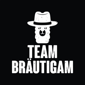 Team Br&auml;utigam Cute Vintage T-Shirt Design