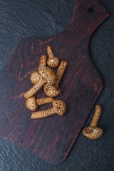 Soft selective focus- mushrooms background. DOF- small depth of field