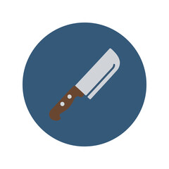 Stylish Vector Illustration of a Kitchen Knife Icon for Culinary Arts, Cooking, and Restaurant Design