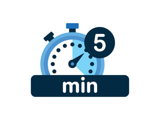 Five Minute Timer Icon Graphic
