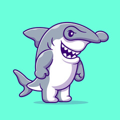 Cute Shark Hammerhead Cartoon