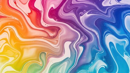 Vibrant abstract background with swirling liquid paint and marble effect.