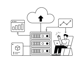 Cloud Computing Data Storage Illustration