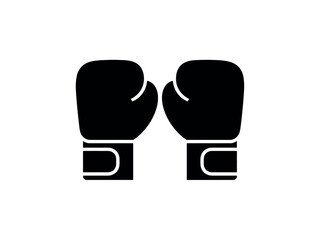 Boxing Gloves Icon Black Color